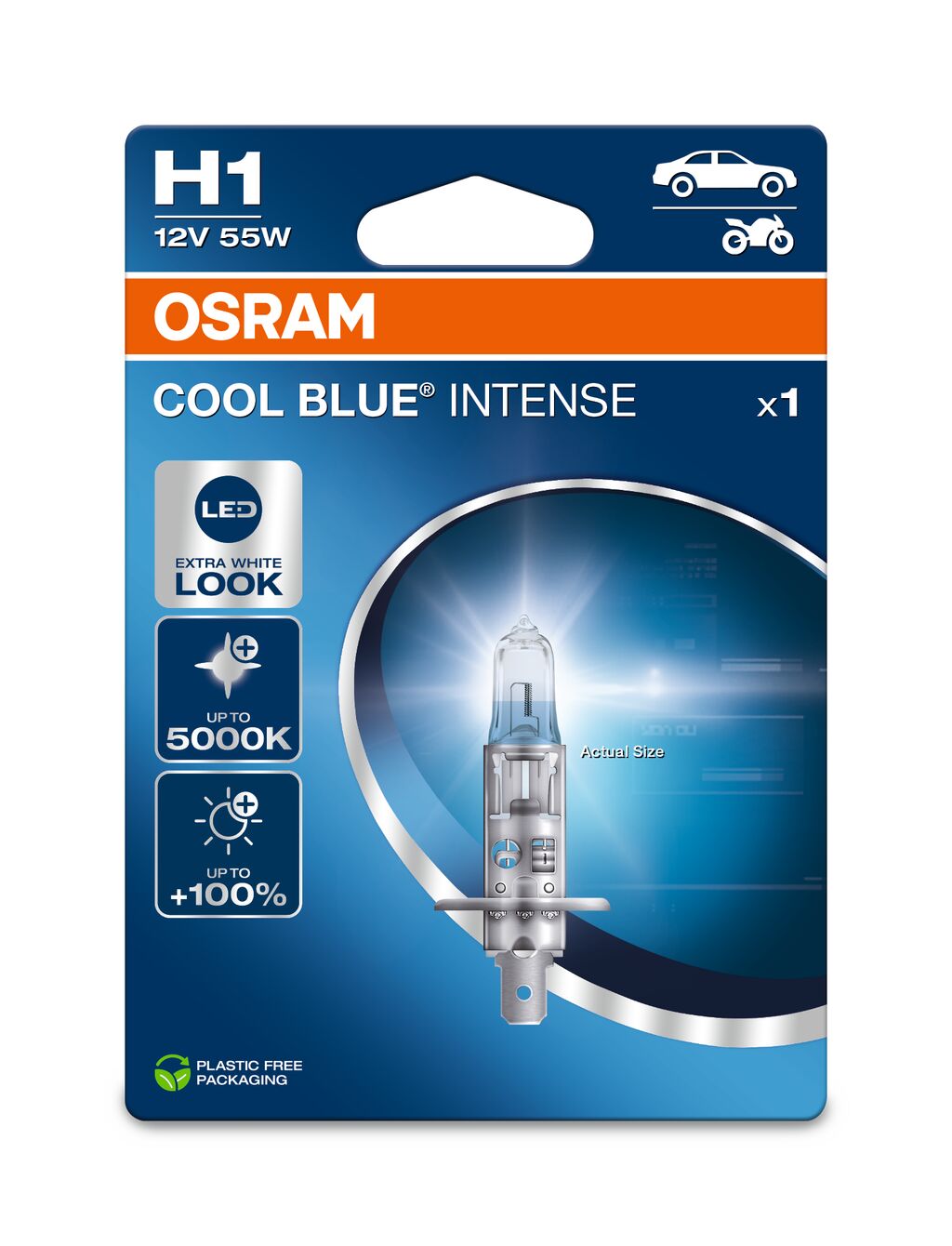 OSRAM 64150CBN-1BL COOL BLUE® INTENSE (Next Gen) Glühlampe, Fernscheinwerfer